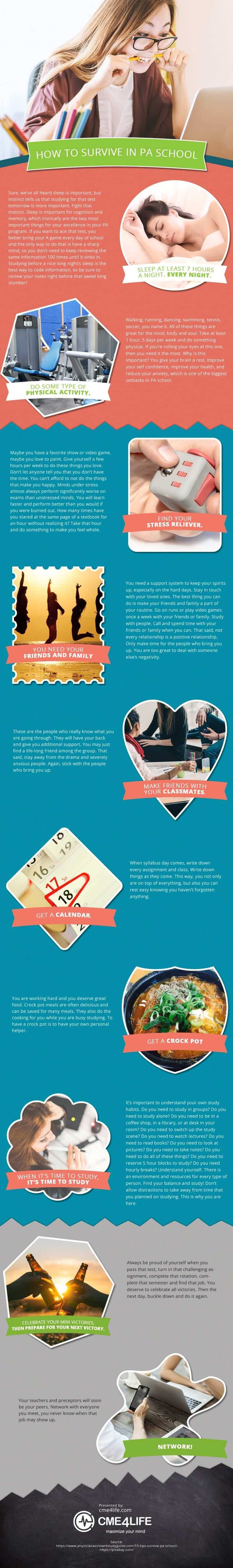 How to Survive in PA School [infographic]